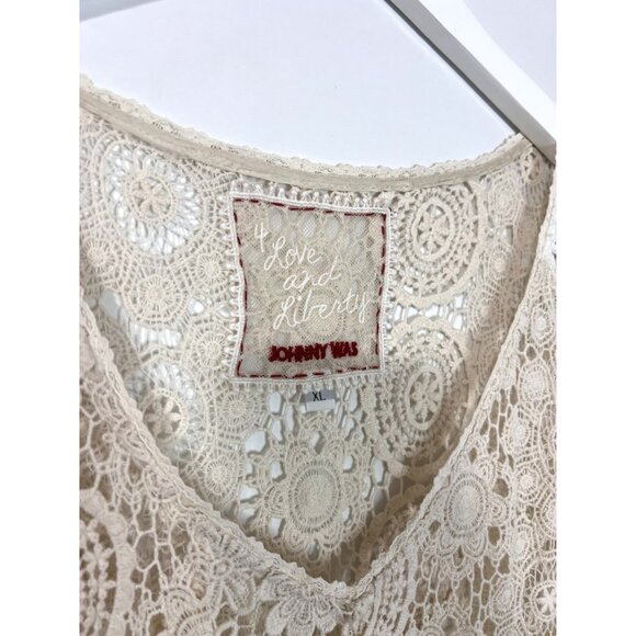 Johnny Was Cream Lace Blouse - Picture 5 of 8